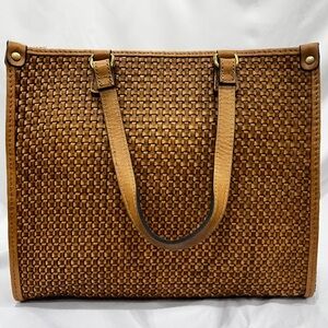NWT Patricia Nash Small Woven Ava Tote in Sand
